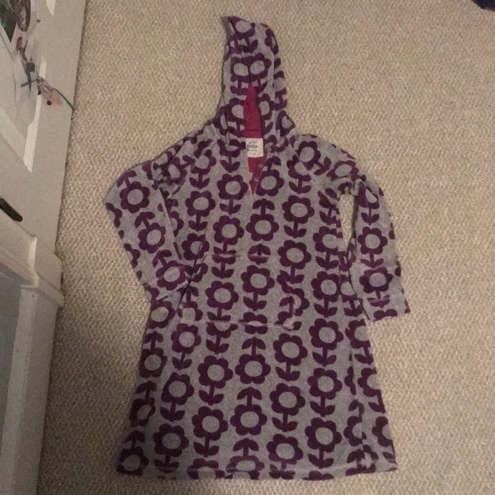 Mini Biden hooded velour dress size 9-10